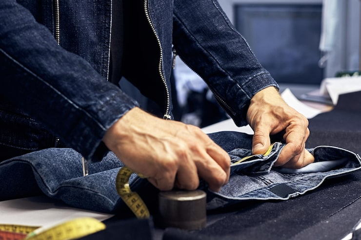 Produção de jeans — Um Jeans